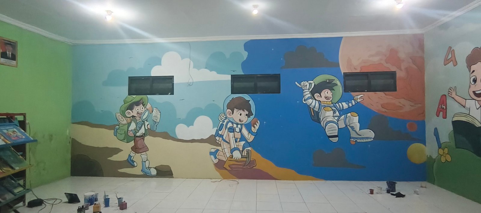 Project Mural Edukatif di SDN Jimbaran Kulon, Wonoayu, Sidoarjo